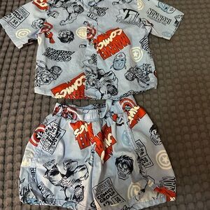 Marvel Comics Kids Shirt and Shorts Set